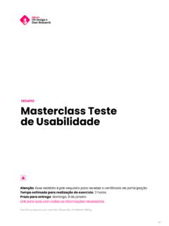 DESAFIO Masterclass Teste de Usabilidade