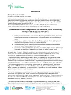 Governments advance negotiations on ambitious global ...