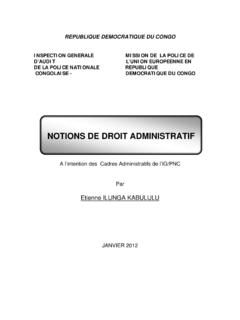 NOTIONS DE DROIT ADMINISTRATIF - leganet.cd