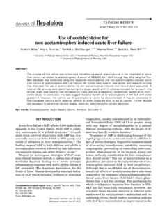 Use of acetylcysteine for non-acetaminophen-induced …