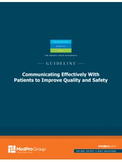 Communicating Effectively With Patients to Improve Quality ...