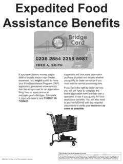 Expedited Food Assistance Benefits - DHS-Pub-716