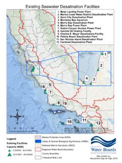 Existing Seawater Desalination Facilties - California