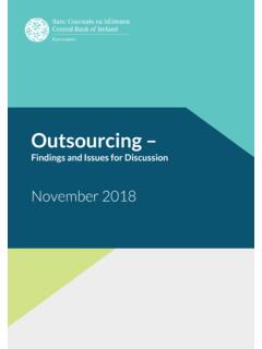 Outsourcing - Findings and Issues for Discussion