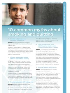 10 common myths about smoking and quitting