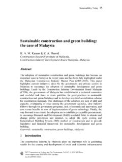 Sustainable construction and green building ... - WIT Press