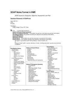 SOAP Notes Format in EMR - Florida State University ...