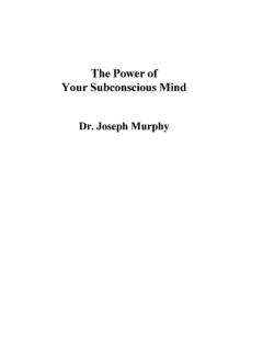 The Power of Your Subconscious Mind - As A Man …