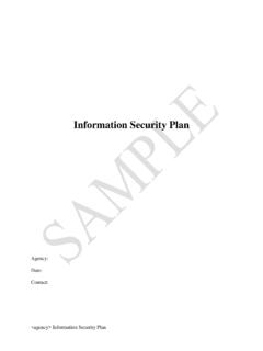 Information Security Plan - Oregon