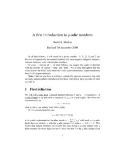 A ﬁrst introduction to p-adic numbers