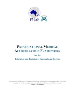 PREVOCATIONAL MEDICAL ACCREDITATION …