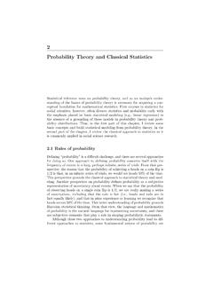 2 Probability Theory and Classical Statistics