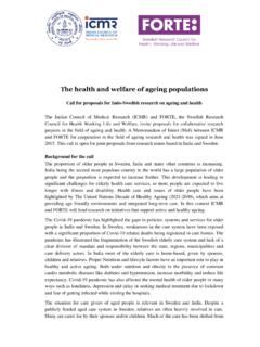 The health and welfare of ageing populations 2022-01-06 ND