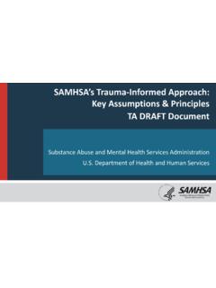 SAMHSA’s Trauma-Informed Approach: Key Assumptions ...