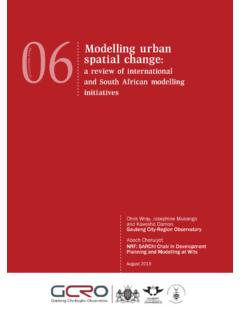 Modelling urban - GCRO