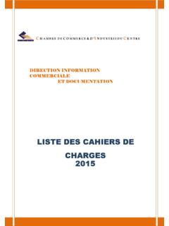 liste cahiers charges - ccicentre.org.tn