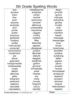 5th Grade Spelling Words - PrintNPractice.com
