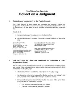 Two Things You Can do to Collect on a Judgment