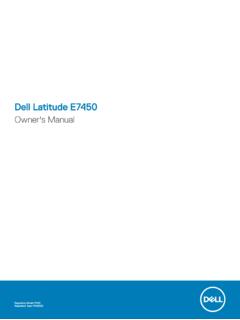 Dell Latitude E7450 Owner's Manual