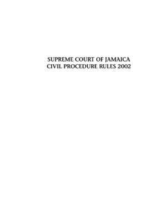 SUPREME COURT OF JAMAICA CIVIL PROCEDURE RULES 2002