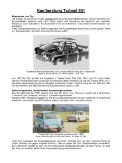 Kaufberatung Trabant 601