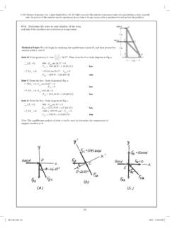 5–1. Determine the force in each member of the truss, D E C