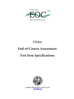 FCAT 2012 Civics End-of-Course Assessment Test Item ...