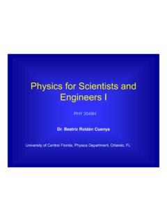 Physics for Scientists and Engineers I