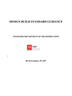 DESIGN-BUILD STANDARD GUIDANCE - tn.gov
