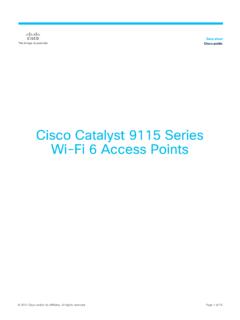 Cisco Catalyst 9115 Series Wi-Fi 6 Access Points Data Sheet