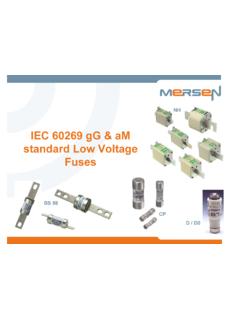 IEC 60269 gG &amp; aM standard Low Voltage Fuses - …