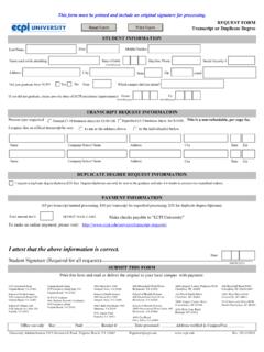 REQUEST FORM Transcript or Duplicate Degree STUDENT ...