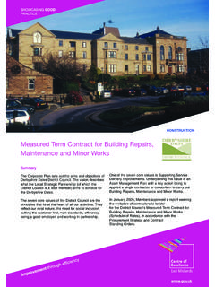 Measured Term Contract for Building Repairs, …
