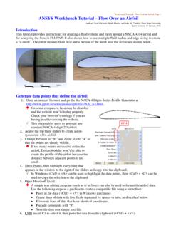 ANSYS Workbench Tutorial – Flow Over an Airfoil