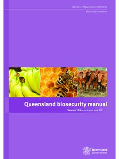 Biosecurity Manual - Department of Agriculture and Fisheries