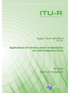 Applications of wireless power transmission - ITU