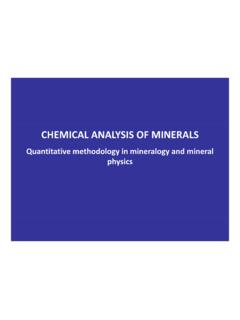 CHEMICAL ANALYSIS OF MINERALS
