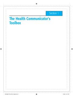The Health Communicator’s oolboT x