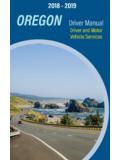 DRIVER AND MOTOR VEHICLE SERVICES Oregon