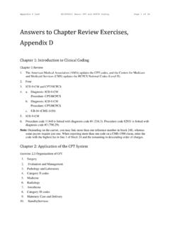 Answers to Chapter Review Exercises, Appendix D