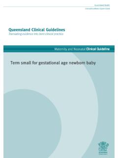 Guideline: Term small for gestational age baby