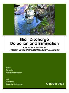 Illicit Discharge Detection and Elimination (IDDE) Guidance …