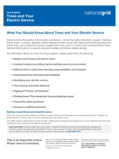 Trees and Your Electric Service - National Grid