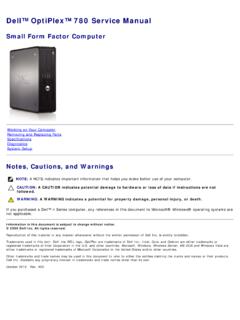Dell™ OptiPlex™ 780 Service Manual