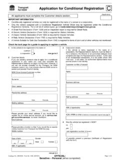Application for Conditional Registration