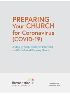 PREPARING Your CHURCH for Coronavirus (COVID-19)