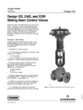 Design ED, EAD, and EDR Sliding-Stem Control Valves
