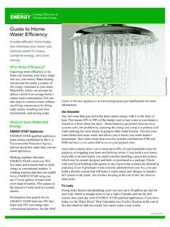 Guide to Home Water Efficiency - Energy