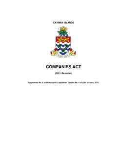 Companies Act - Cayman Islands dollar
