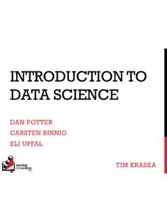 INTRODUCTION TO DATA SCIENCE - Brown University